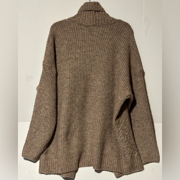 Frye Women's Brown Collar Open Knit Cardigan Sweater - Size L - Picture 11 of 12